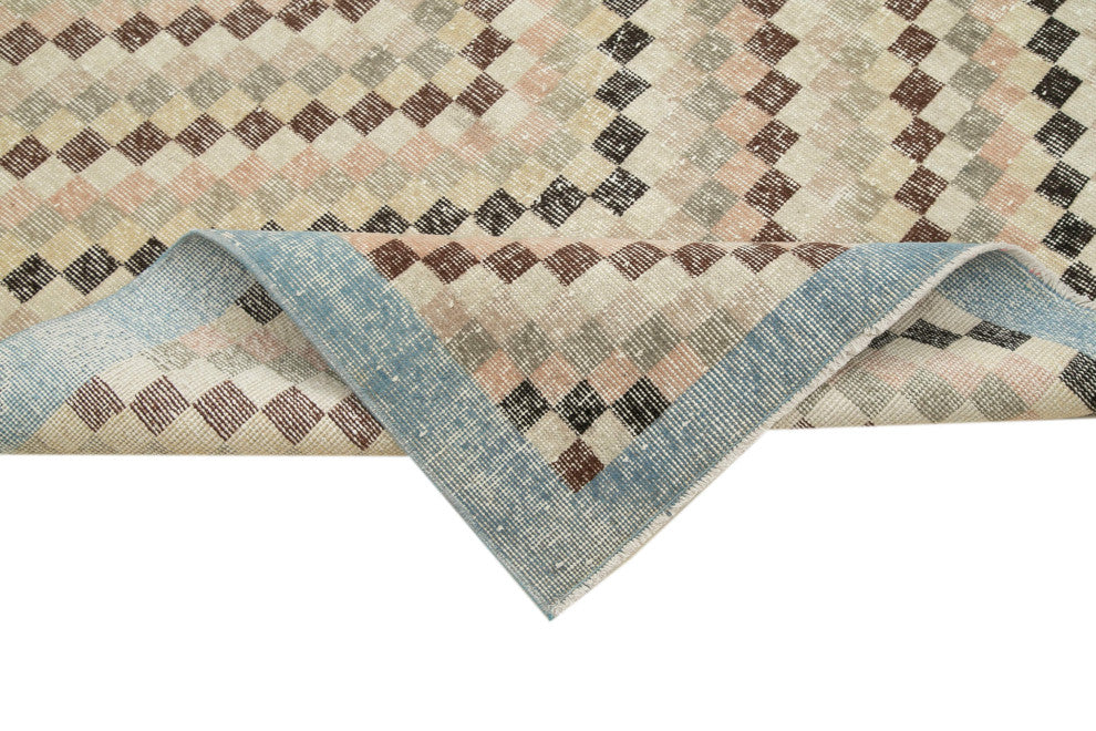 Rug N Carpet - Handmade Oriental 4' 8'' x 8' 7'' Low Pile  Vintage Rug