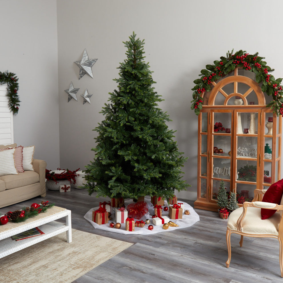9' Prelit North Carolina Spruce Faux Christmas Tree