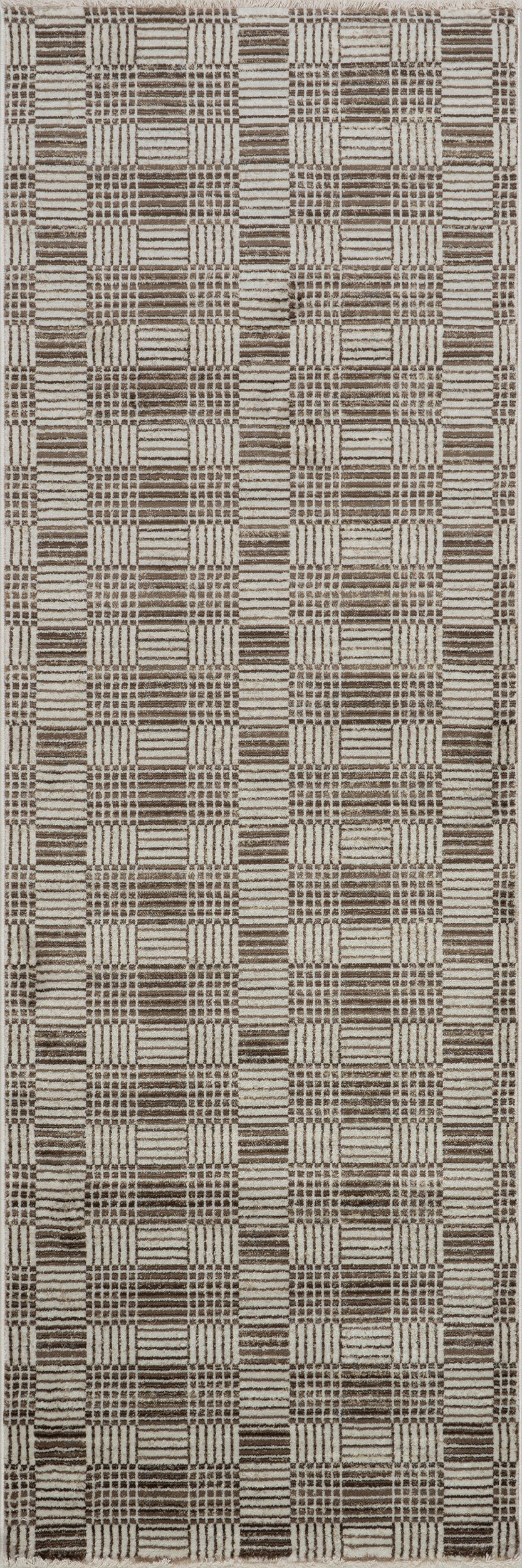Nuloom Brellia Modern Checkered Rug, Light Brown 2'8