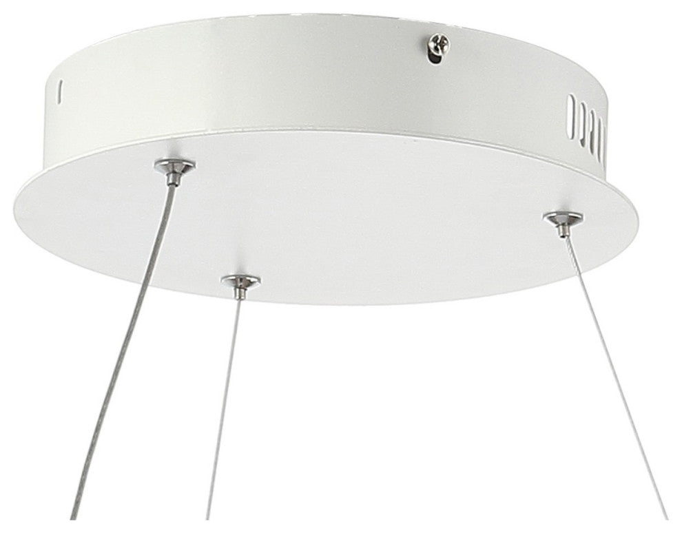 Baxter 1-Light Aluminum Integrated LED Hoop Pendant, Matte White