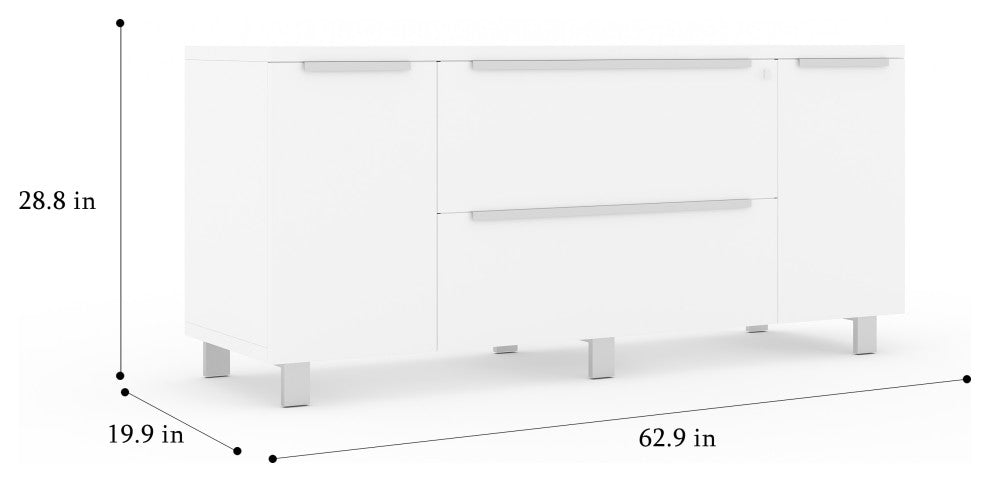 K123 Credenza, White