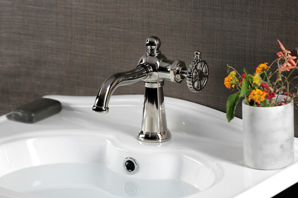 Kingston Brass KS3546CG Single-Handle Bathroom Faucet, Push Pop-Up