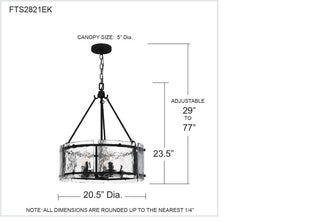 Quoizel FTS2821 5 Light 21"W Multi Light Pendant - Earth Black