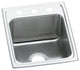 DLR172210OS4 Lustertone Classic Stainless Steel 17" Drop-in Sink, OS4 Holes