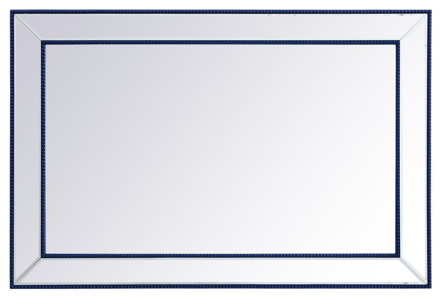 Indie Beaded Mirror, 48"x32", Blue