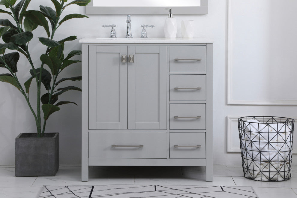 Isabel Grey 32" Single Sink Bathroom Vanity