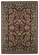 HomeRoots 5' x 8' Red or Black Floral Bordered Area Rug