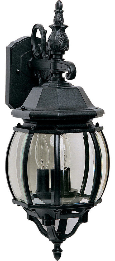 Maxim 1034 Crown Hill 23" 3 Light Wall Sconce - Black / Clear Glass