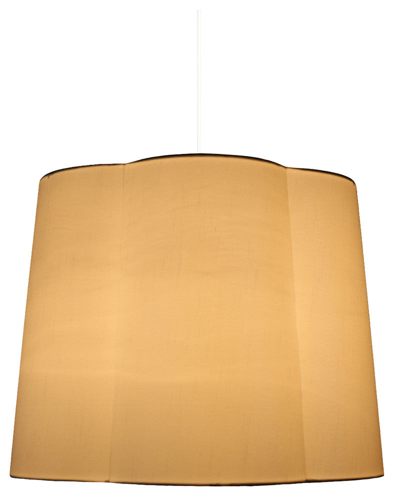 Imani Shade Pendant, 16"x12", Off White