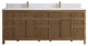 Sonoma Teak 84 Double Sink Bath Vanity in Dark Natural with 1.5" Empira Quartz