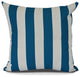 Rugby Stripe, Stripe Print Pillow, Teal, 20" x 20"