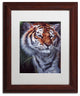 Jenny Newland 'Tiger In The Midst' Matted Framed Art, 14x11