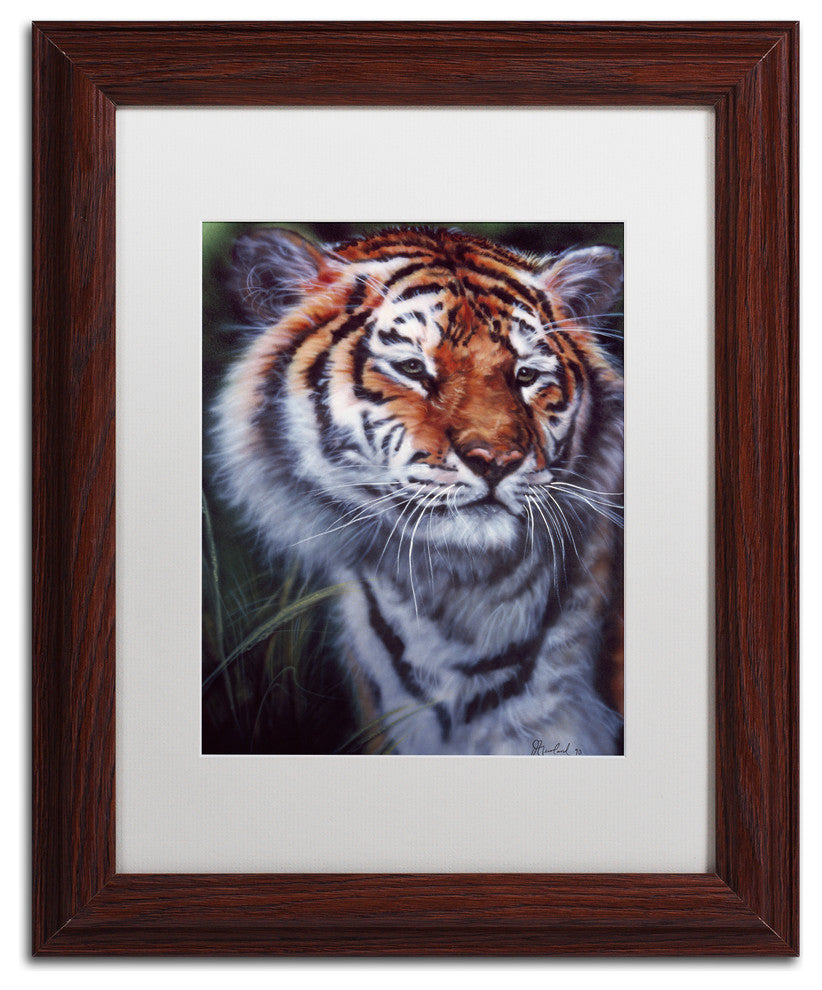 Jenny Newland 'Tiger In The Midst' Matted Framed Art, 14x11