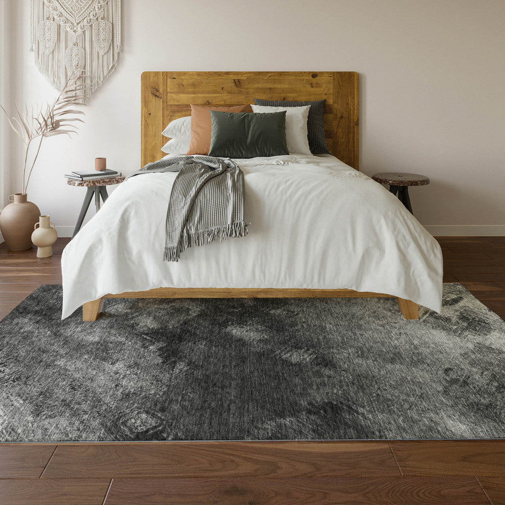 Premium Machine Washable Mayfield AMF590 Gray 3' x 5' Rug