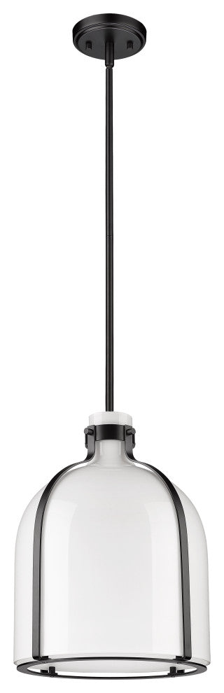 Zlite 818-12MB 1-Light Pendant, White Opal