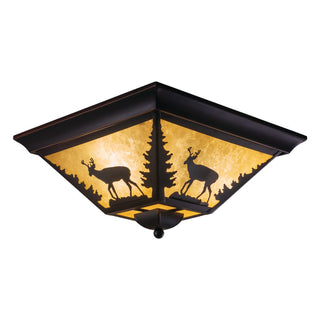 Vaxcel Bryce 14' Flush Mount Burnished Bronze