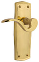 Prairie Plate With Manor Lever, Polished Brass, Privacy, Non-Handed
