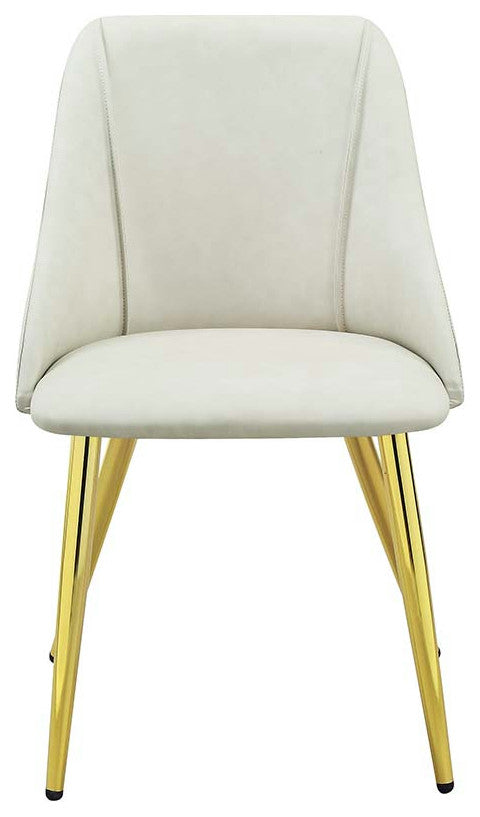 Acme Gaines Side Chair Set-2 White PU
