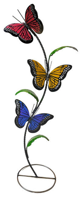 Three Butterflies Metal Art for Decor