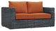 Modway Summon Outdoor Patio Sunbrella Loveseat, Canvas Tuscan
