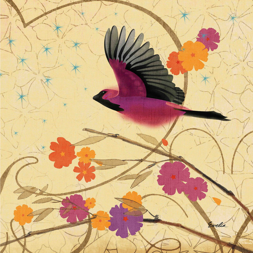 "Hooded Oriole II" Painting Print on Canvas by Evelia