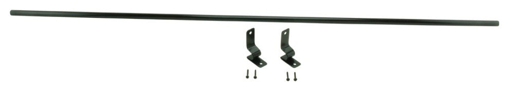 Black Brass Carpet Runner Rod Set for Staircase 39 5/8" L Rust Resistant Tubes