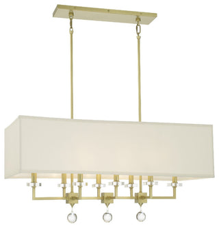 Crystorama Lighting Group 8109 Paxton 8 Light 38"W Linear - Aged Brass