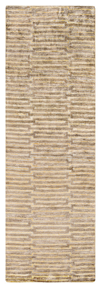 Surya Platinum PLAT-9002 2'x3' Rug, Dark Brown/Tan/Medium Gray