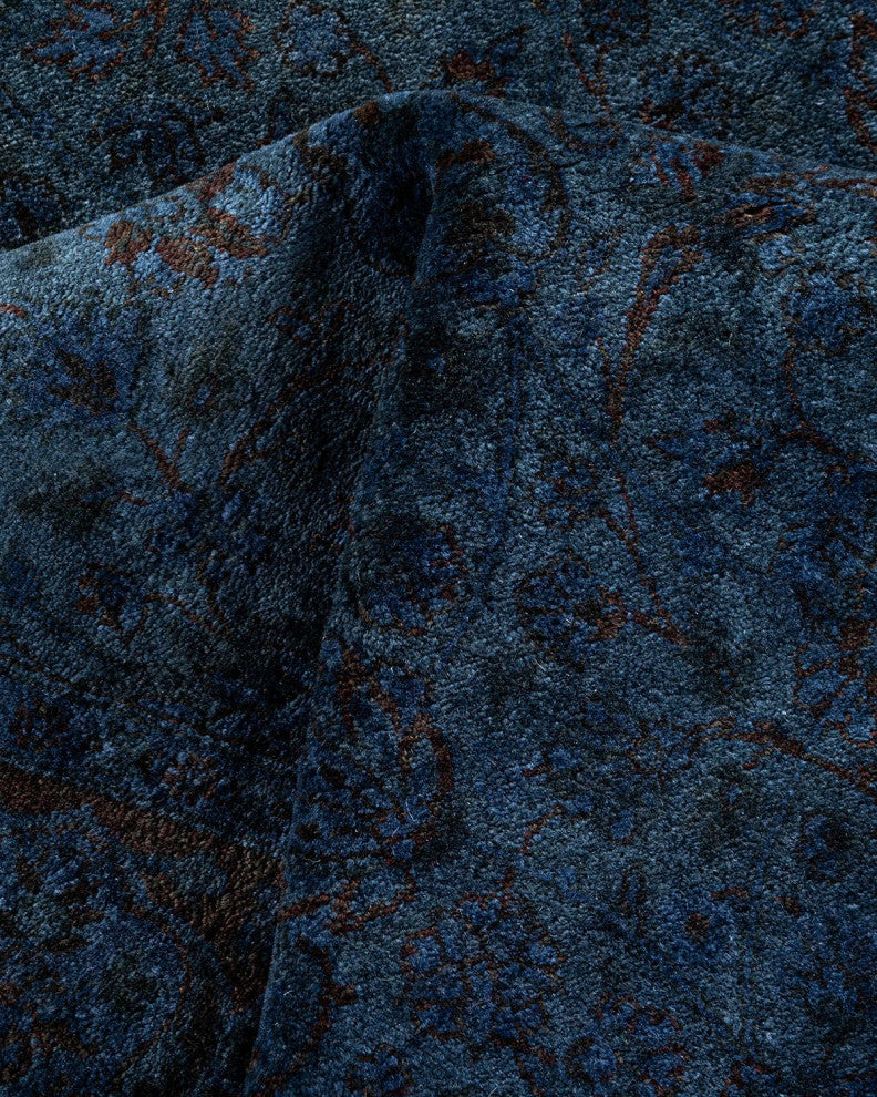 Overdyed, One-of-a-Kind Handmade Area Rug Gray, 4'1"x6'4"