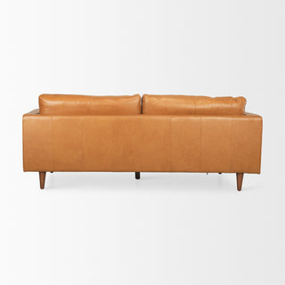 Elton 87.8Lx37.8Wx34.6H Tan Leather Sofa