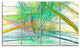 Green Magical Fractal Pattern, Abstract Canvas Art Print, 48"x28", 4 Panels