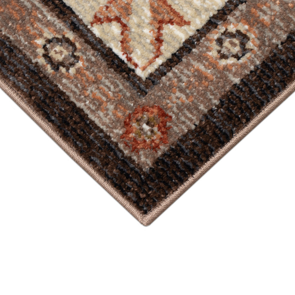 Ariana Floral Medallion Indoor Rug Earth 6'6"x9'4"