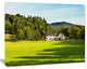 Alone Farmhouse in Meadow, Landscape Canvas Art Print, 60x40