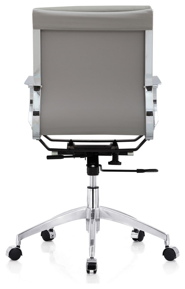 LuvModern Alera Swivel/Tilt Office Chair Soft Leather, Gray
