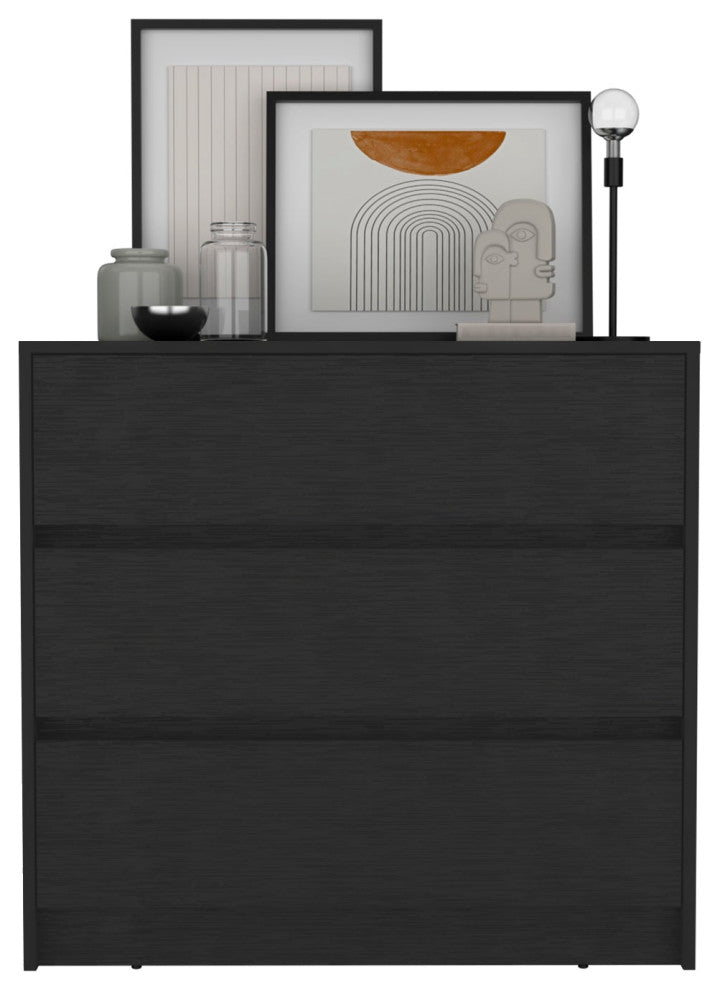 Palmer 3 Drawers Dresser, Black