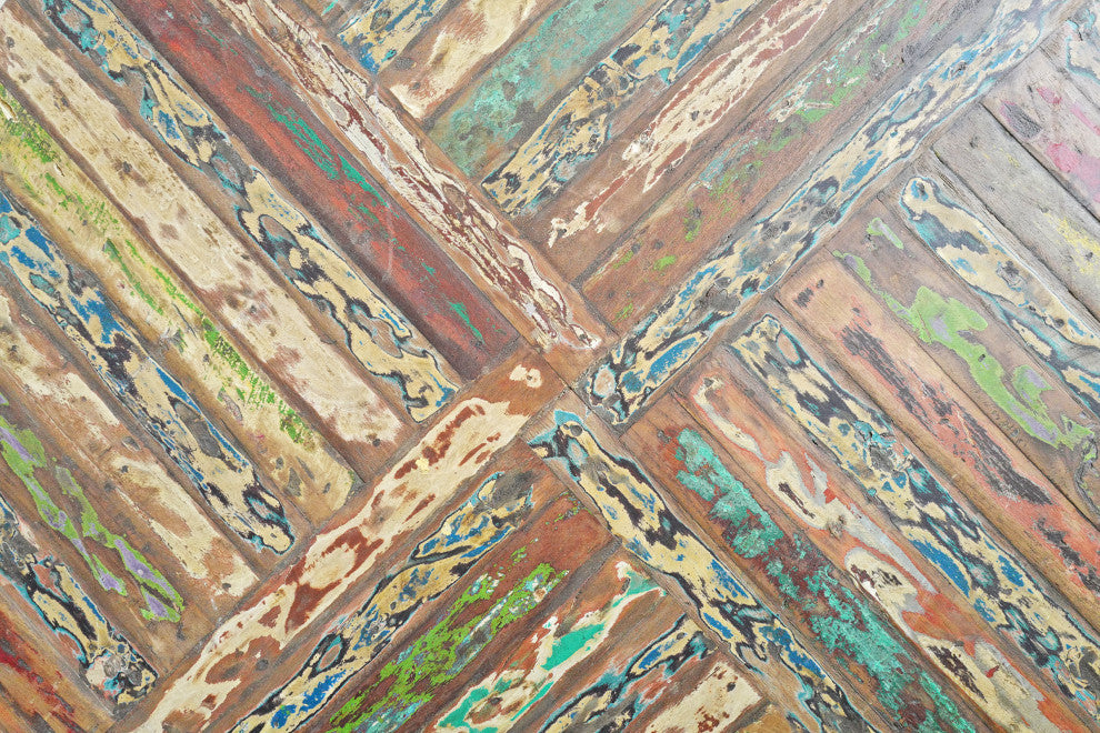 Reclaimed Round Boat Wood Coffee Table 3