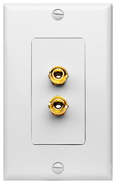 Single Speaker Terminal Decora Binding Post Wall Plate