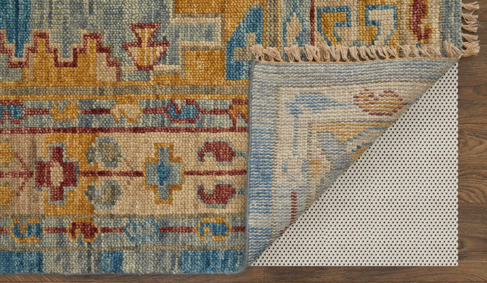 Foxboro R6944 Traditional/Bohemian & Vintage Runner, Blue/Multi, 2'6"x8'