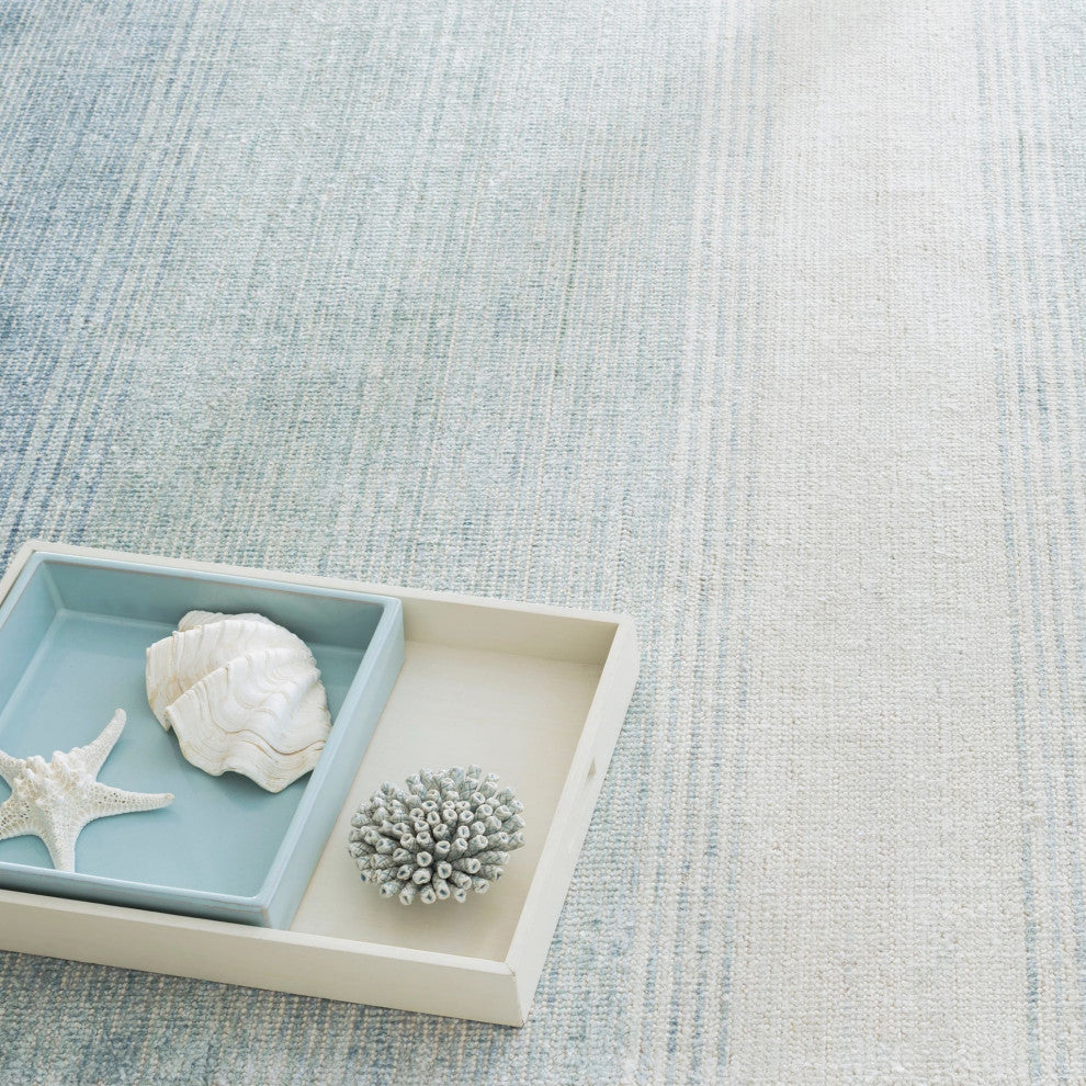 Dash & Albert Sky Moon Handwoven Cotton/Viscose Rug, Blue, 3' x 5'