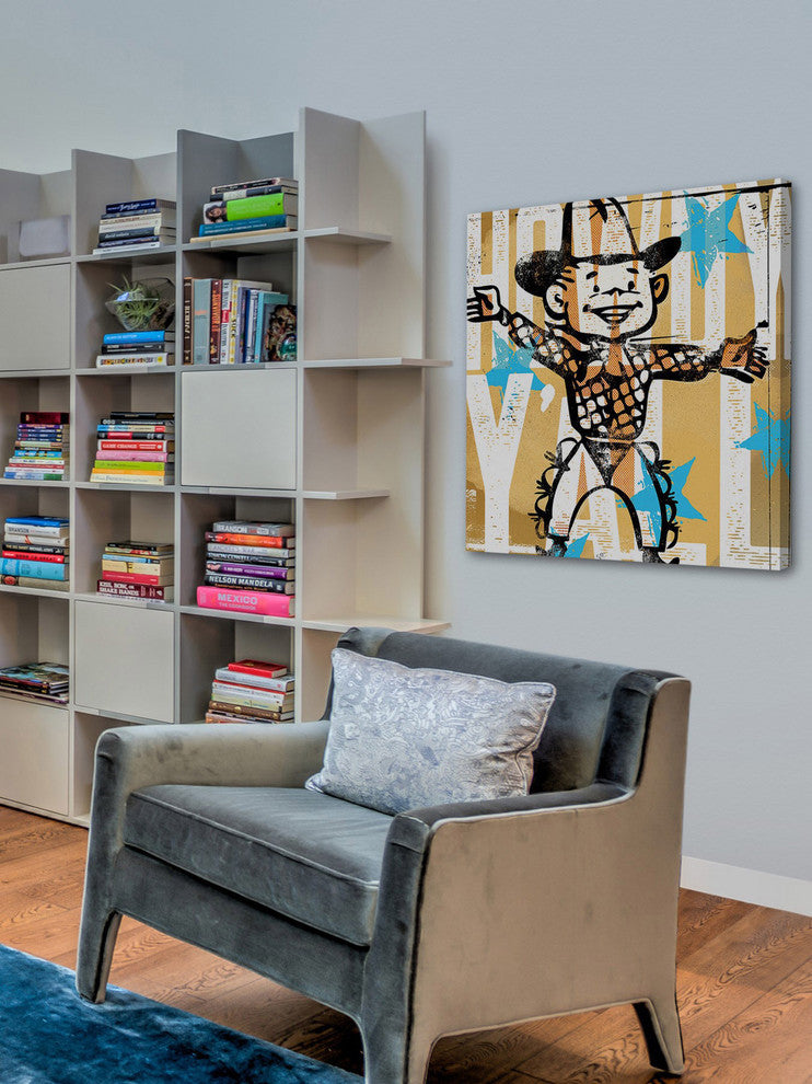 Marmont Hill, "Howdy Yall Boy" by Rick Martin Painting on Wrapped Canvas, 32x32