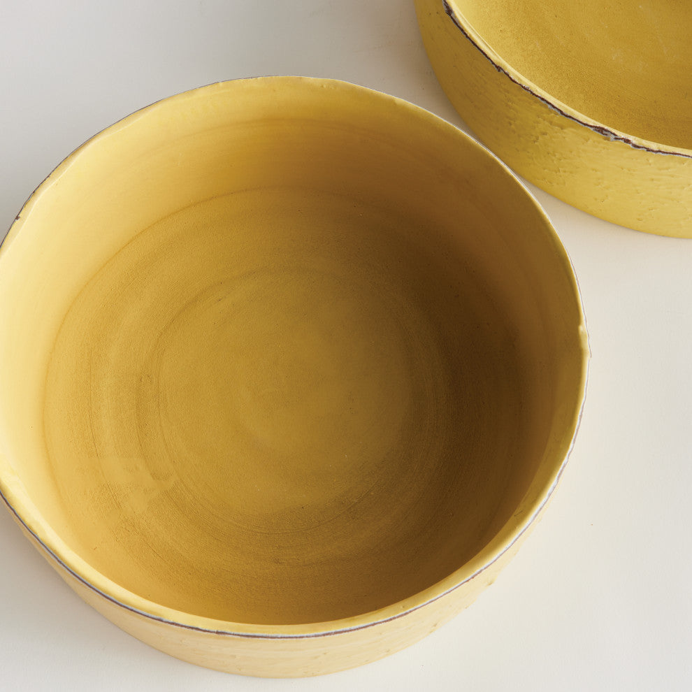Studio Decorative Yellow Low Bowls