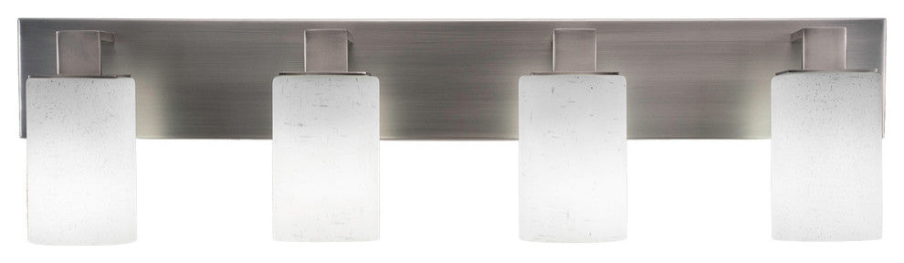 Apollo 4-Light Bath Bar, Graphite/White Muslin