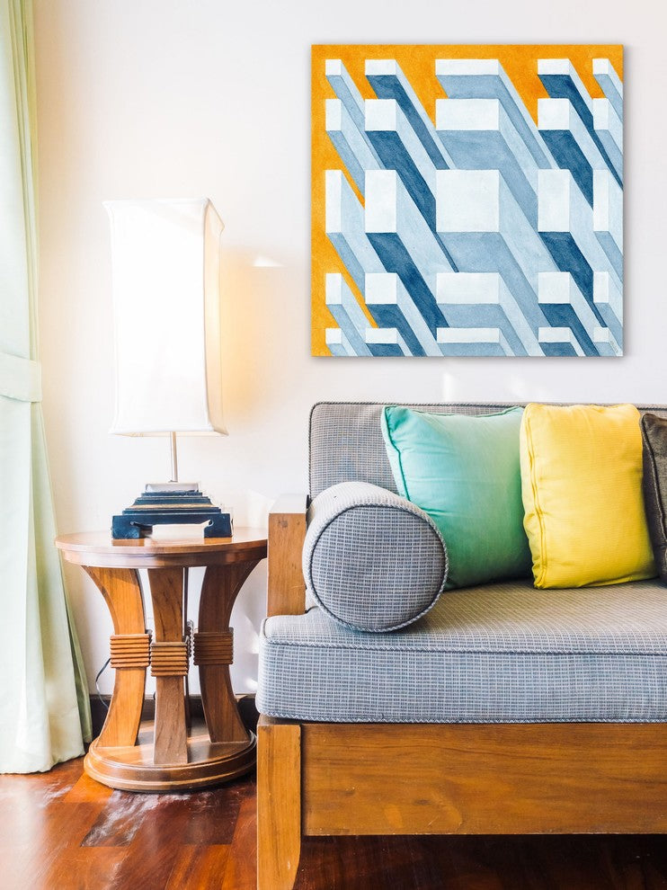 Marmont Hill, "3D Skyscrapers" by Nikki Galapon Print on Wrapped Canvas, 24x24