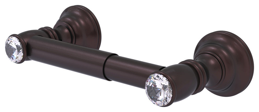 Carolina Crystal 2 Post Toilet Tissue Holder, Antique Bronze