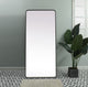 Soft Corner Metal Rectangle Full Length Mirror 32X72 Inch, Black