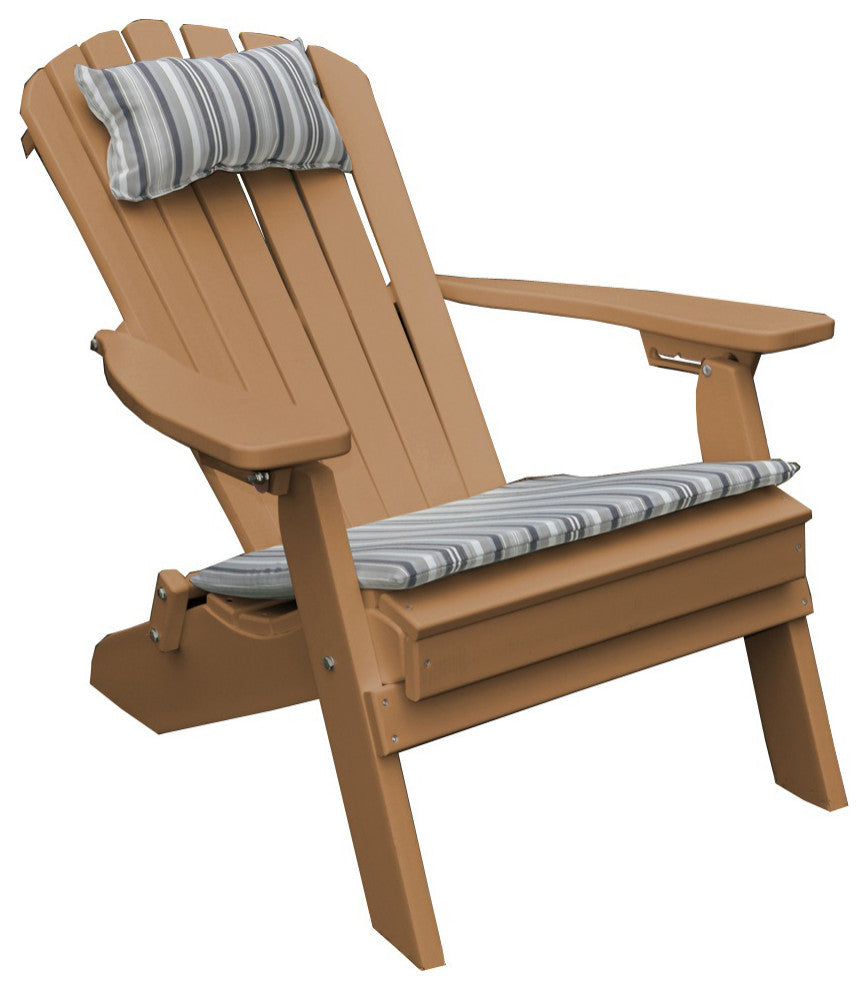 Poly Folding and Reclining Adirondack Chair, Cedar