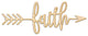 Faith Right Arrow Wood Sign Home Decor Unfinished, 36"x14"