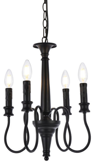 Flynn 4-Light Pendant, Black