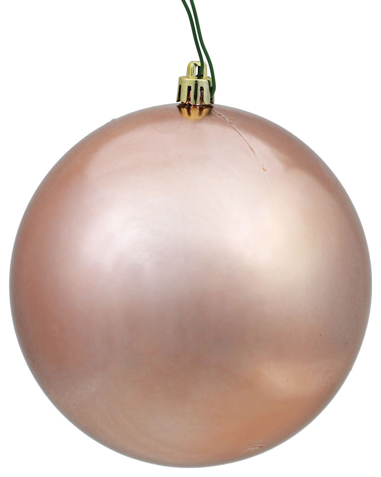 Vickerman N591258Dsv 4.75" Rose Gold Shiny Ball Ornament, 4 Per Bag