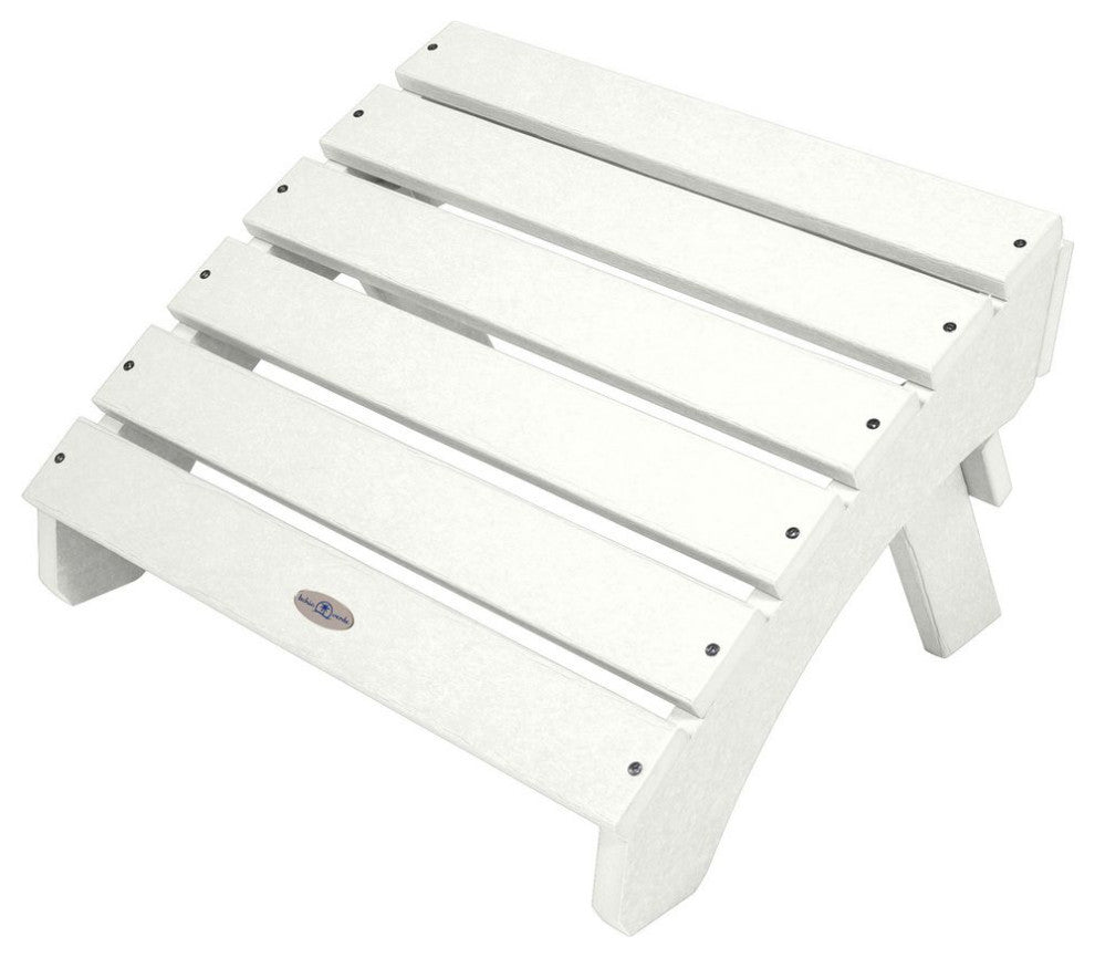 Folding Adirondack Ottoman, Coconut White